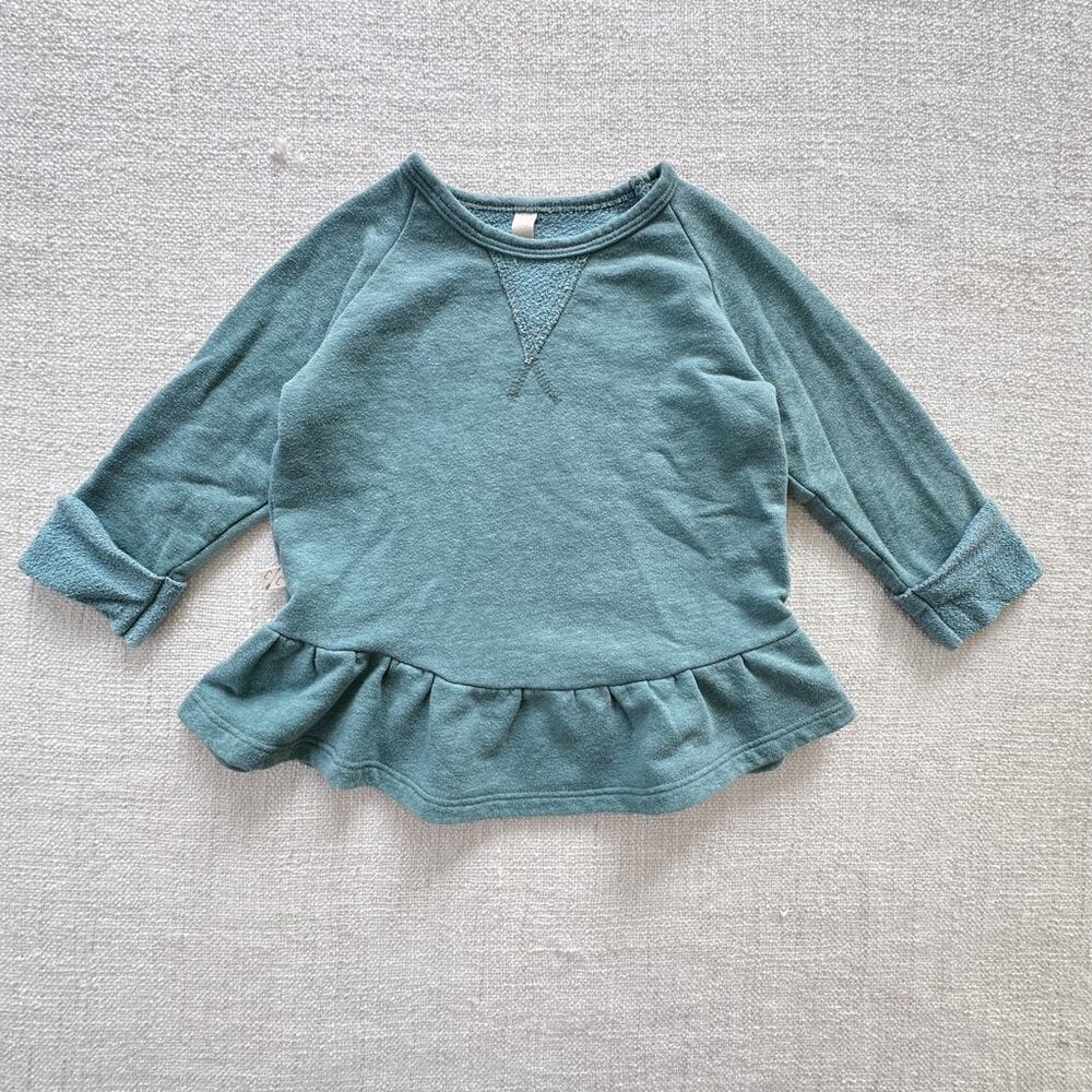 Childhoods Teal Long Sleeve Peplum Sweatshirt VGUC 3T